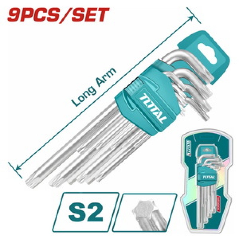 TOTAL ΕΠΑΓΓ. ΣΕΤ TORX 9ΤΕΜ / Τ10-Τ50 (THT106392)