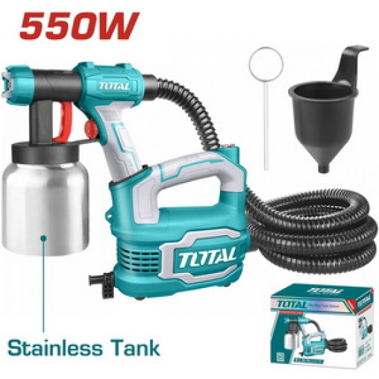 TOTAL ΕΠΑΓΓ. ΗΛΕΚΤΡΙΚΟ ΣΥΣΤΗΜΑ ΒΑΦΗΣ HVLP 550W ΜΕ ΔΟΧΕΙΟ INOX (TT5006-2)