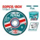 TOTAL ΔΙΣΚΟΣ ΚΟΠΗΣ ΙΝΟΧ - ΜΕΤΑΛΛΟΥ 115 Χ 1.2mm ΣΕ ΠΛΑΣΤΙΚΟ ΚΟΥΤΑΚΙ 50ΤΕΜ (TAC22111550)