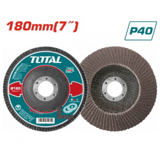 TOTAL ΠΟΛΥΠΤΕΡΟ ΓΥΑΛΙΣΜΑΤΟΣ ΜΕΤΑΛΛΟΥ / ΙΝΟΧ 180mm P40 (TAC631801)