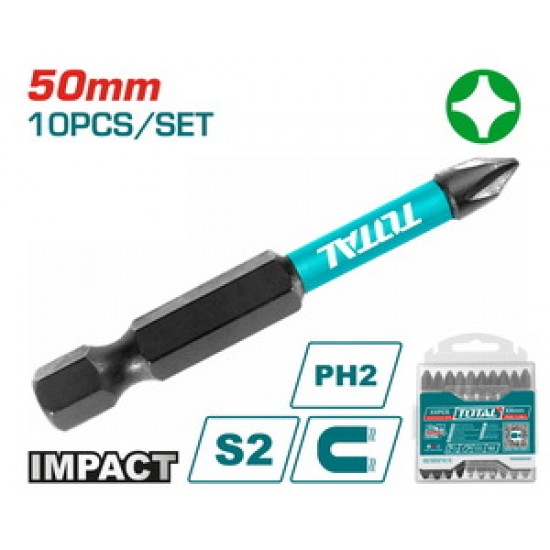 TOTAL ΜΥΤΕΣ ΜΑΓΝΗΤΙΚΕΣ ΜΑΥΡΕΣ ΡH2 50mm 10ΤΕΜ (TACIM16PH223)