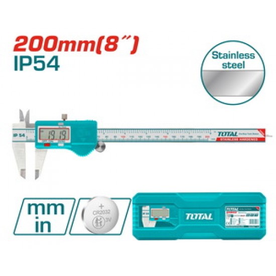 TOTAL ΠΑΧΥΜΕΤΡΟ ΙΝΟΧ ΨΗΦΙΑΚΟ 200mm (TMT322006)