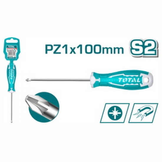 TOTAL ΚΑΤΣΑΒΙΔΙ ΜΑΓΝΗΤΙΚΟ ΣΤΑΥΡΟΥ PZ1Χ100mm (THT26PZ1100)