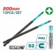 TOTAL ΜΥΤΕΣ ΜΑΓΝΗΤΙΚΕΣ ΜΑΥΡΕΣ ΡH2 200mm 10ΤΕΜ (TACIM16PH283)