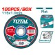 TOTAL ΔΙΣΚΟΣ ΚΟΠΗΣ ΙΝΟΧ - ΜΕΤΑΛΛΟΥ 115 Χ 1mm 100TEM ΣΕ ΜΕΤΑΛΛΙΚΟ ΚΟΥΤΑΚΙ (TAC210115100)