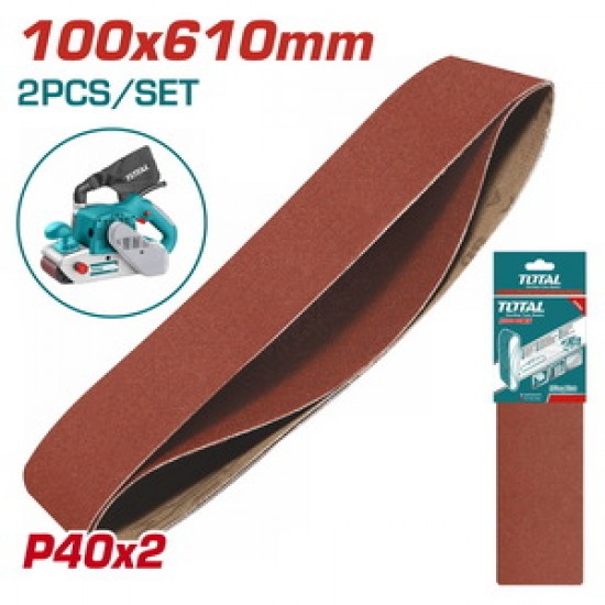 TOTAL ΣΕΤ ΓΥΑΛΟΧΑΡΤΑ 100X610mm P40 2ΤΕΜ ΓΙΑ TBS12001 (TAC750402)