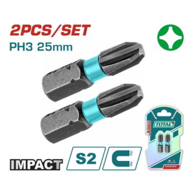 TOTAL ΕΠΑΓΓ. ΜΥΤΕΣ ΜΑΓΝΗΤΙΚΕΣ ΜΑΥΡΕΣ ΡH3 25mm 2ΤΕΜ (TACIM71PH325)