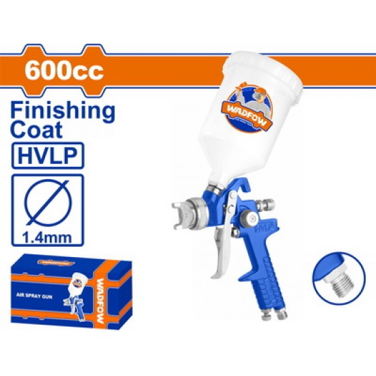WADFOW ΠΙΣΤΟΛΙ ΒΑΦΗΣ ΑΝΩ ΔΟΧΕΙΟ ΠΛΑΣΤΙΚΟ HVLP 600cc / 1.4mm (WGA1506)