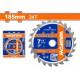 WADFOW ΔΙΣΚΟΣ ΞΥΛΟΥ TCT 185mm X 20mm 24T (WTC1K04)