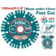 TOTAL ΕΠΑΓΓ. ΑΝΤΑΛΛΑΚΤΙΚΟΣ ΔΙΑΜΑΝΤΟΔΙΣΚΟΣ Φ-130mm X 20mm ΓΙΑ TWLC1301 (TAC2111301)