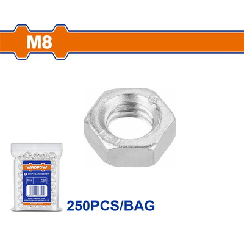 WADFOW ΠΑΞΙΜΑΔΙ ΓΑΛΒ. DIN934 8mm 250TEM (WMV1921)