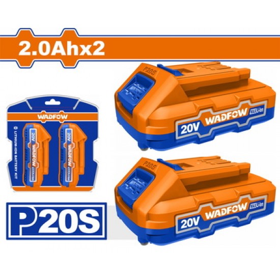 WADFOW ΣΕΤ 2τεμ ΜΠΑΤ. WLBP520 Li-ion 20V / 2Ah (WOS240682)