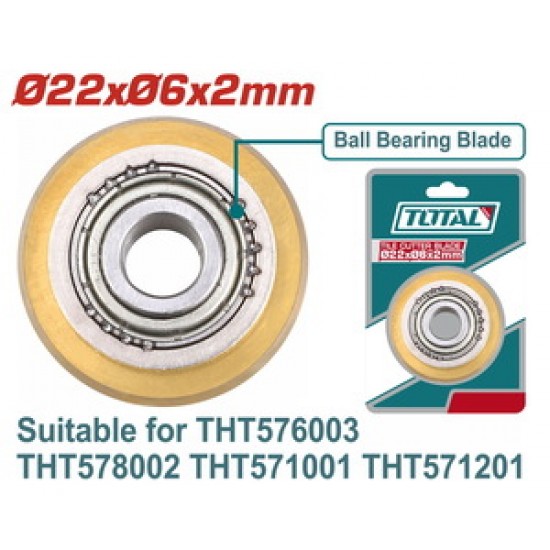 TOTAL ΑΝΤΑΛΛΑΚΤΙΚΟ ΜΑΧΑΙΡΙ Φ-22Χ6Χ2mm ΓΙΑ THT576003 / THT578002 / THT571001 / THT571201 (THT576003B)