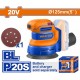 WADFOW ΕΚΚΕΝΤΡΟ ΤΡΙΒΕΙΟ 125mm ΜΠΑΤ. Li-ion 20V ΧΩΡΙΣ ΜΠΑΤΑΡΙΑ & ΦΟΡΤΙΣΤΗ (WRAP5030)
