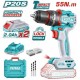 TOTAL ΕΠΑΓΓ. ΔΡΑΠ/ΒΙΔΟ ΚΡΟΥΣΤΙΚΟ ΜΠΑΤ. Li-ion 20V / 2Ah / 55Nm / 2 ΜΠΑΤ BL Motor (TIDLI20558E)