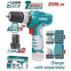 WF TOTAL ΕΠΑΓΓ. ΔΡΑΠ/ΒΙΔΟ ΚΡΟΥΣΤΙΚΟ ΜΠΑΤ. Li-ion 12V / 1.5Ah / 20Nm / 2 ΜΠΑΤ Type-C (TOSLI241197E)