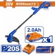 WADFOW ΘΑΜΝΟΚΟΠΤΙΚΟ ΜΠΑΤ. Li-ion 20V / 2Ah / 1 ΜΠΑΤ (WGTP535E)
