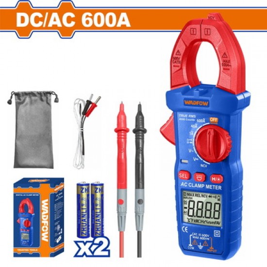 WADFOW ΑΜΠΕΡΟΤΣΙΜΠΙΔΑ ΨΗΦΙΑΚΗ DC / AC 600A (WDΜ8602)
