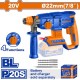 WADFOW ΠΝΕΥΜΑΤΙΚΟ ΠΙΣΤΟΛΕΤΟ ΜΠΑΤ. Li-ion 20V / 22mm ΧΩΡΙΣ ΜΠΑΤΑΡΙΑ & ΦΟΡΤΙΣΤΗ (WLM15220)