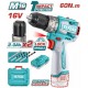 TOTAL ΕΠΑΓΓ. ΔΡΑΠ/ΒΙΔΟ ΚΡΟΥΣΤΙΚΟ ΜΠΑΤ. Li-ion 16V / 2Ah / 60Nm / 2 ΜΠΑΤ (TIDLI16682)