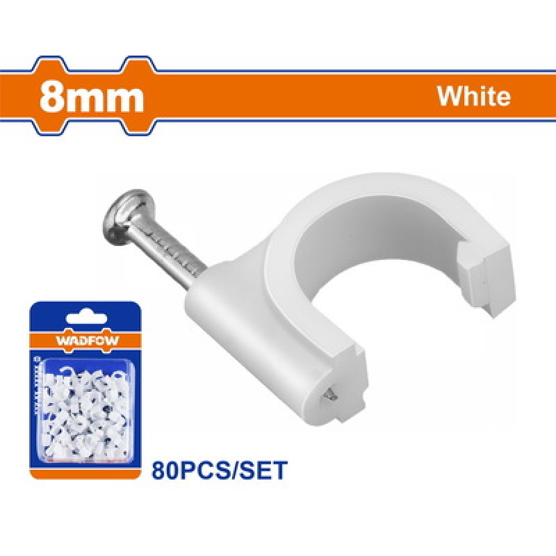 WADFOW ΡΟΚΑ ΣΤΗΡΙΞΗΣ ΚΑΛΩΔΙΩΝ 8mm 80ΤΕΜ (WFQ1K08)