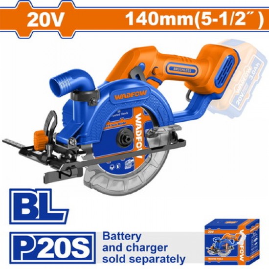 WADFOW ΔΙΣΚΟΠΡΙΟΝΟ ΜΠΑΤ. Li-ion 20V / 140mm ΧΩΡΙΣ ΜΠΑΤΑΡΙΑ & ΦΟΡΤΙΣΤΗ (WLWP5630)
