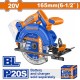 WADFOW ΔΙΣΚΟΠΡΙΟΝΟ ΜΠΑΤ. Li-ion 20V / 165mm ΧΩΡΙΣ ΜΠΑΤΑΡΙΑ & ΦΟΡΤΙΣΤΗ (WLWP5520)