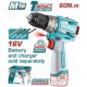 TOTAL ΕΠΑΓΓ. ΔΡΑΠ/ΒΙΔΟ ΚΡΟΥΣΤΙΚΟ ΜΠΑΤ. Li-ion 16V / 60Nm ΧΩΡΙΣ ΜΠΑΤΑΡΙΑ & ΦΟΡΤΙΣΤΗ (TIDLI16681)