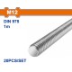 WADFOW ΝΤΙΖΑ-ΟΛΟΠΑΣΟ ΓΑΛΒΑΝΙΖΕ 4.8 DIN975 12mm / 1m (WXSZ312)