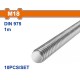 WADFOW ΝΤΙΖΑ-ΟΛΟΠΑΣΟ ΓΑΛΒΑΝΙΖΕ 4.8 DIN975 18mm / 1m (WXSZ318)