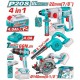TOTAL ΕΠΑΓΓ. ΣΕΤ 4τεμ ΕΡΓΑΛΕΙΩΝ ΜΠΑΤ. Li-ion 20V / 4Ah / 2 ΜΠΑΤΑΡΙΕΣ BL Motor (TOSLI250695E)