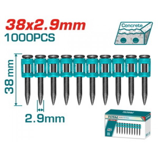 TOTAL ΚΑΡΦΙΑ ΓΙΑ ΣΚΥΡΟΔΕΜΑ 38mm / 1000 ΤΕΜ ΓΙΑ TCNLI9005 / TCNLI9008 (TAC02381)