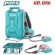 TOTAL ΕΠΑΓΓ. ΤΡΟΦΟΔΟΤΙΚΟ ΠΛΑΤΗΣ ΜΠΑΤΑΡΙΑΣ Li-ion 20V/20V+20V / 60Ah / 30Ah (1080Wh) (TFBLI241110)