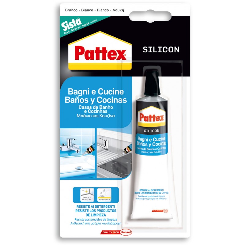 PATTEX BAGNI Ε CUCINE ΣΙΛΙΚΟΝΗ ΓΙΑ ΜΠΑΝΙΑ & ΚΟΥΖΙΝΕΣ BLISTER 60ML