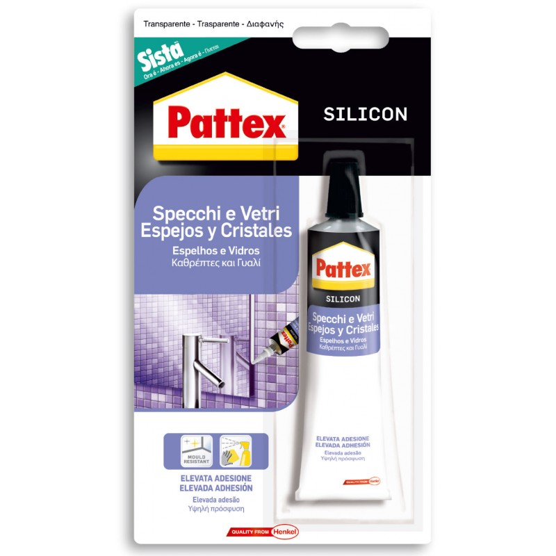 PATTEX SPECCHI E VETRI ΣΙΛΙΚΟΝΗ ΓΙΑ ΚΑΘΡΕΠΤΕΣ & ΓΥΑΛΙ BLISTER 60ML