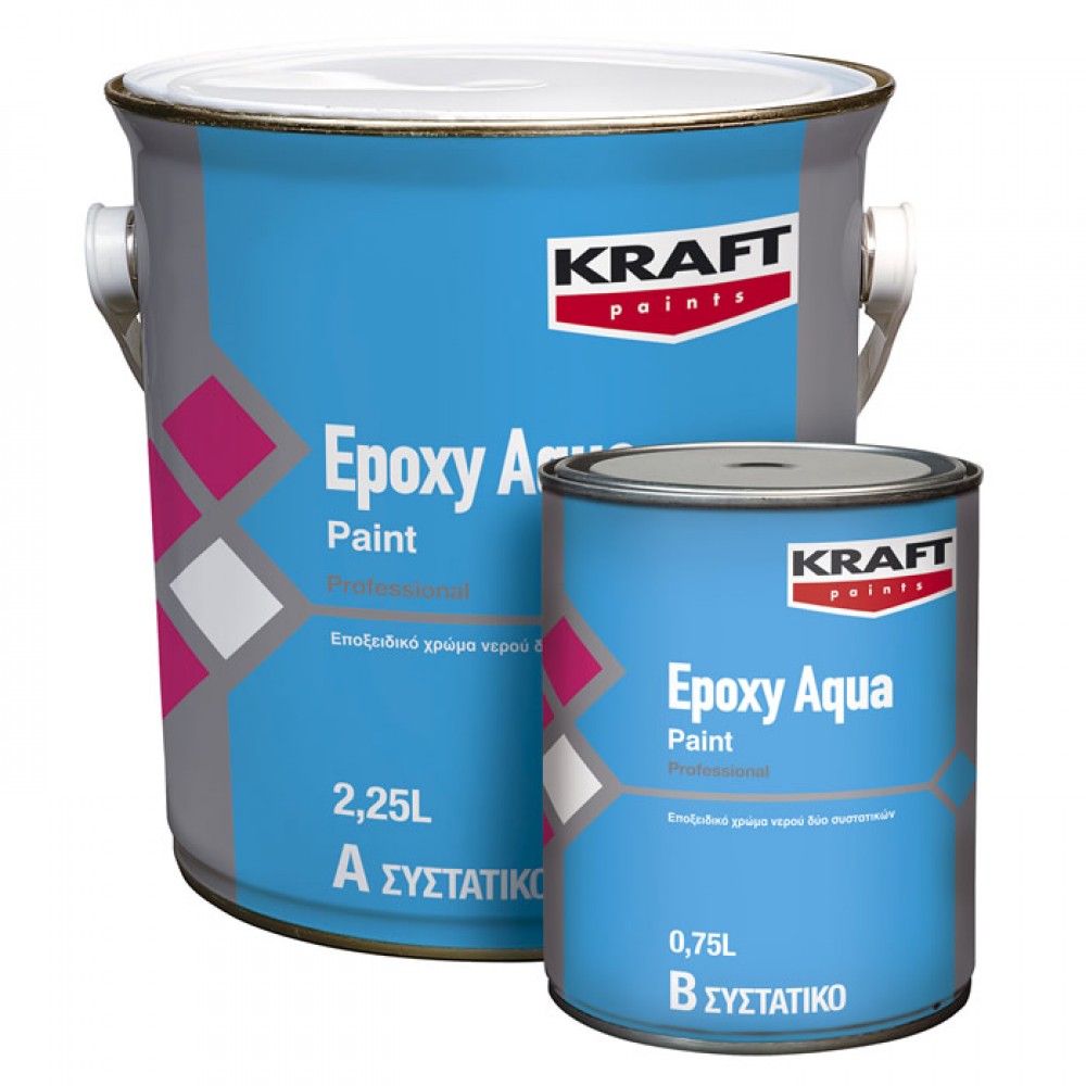 Epoxy Aqua Paint Kraft εποξειδικό χρώμα 2 συστατικών (Α:0,75lt-Β:0,25lt)Χρώματα