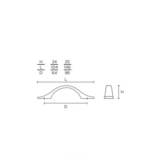 Λαβές επίπλων Σειρά 447  CONVEX+ΔΩΡΟ ΚΟΠΤΗΣ ΒΙΔΩΝ