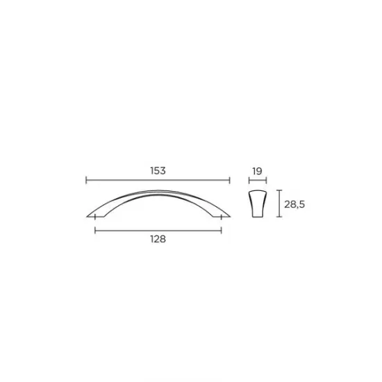 Λαβές επίπλων Σειρά 443  CONVEX+ΔΩΡΟ ΚΟΠΤΗΣ ΒΙΔΩΝ
