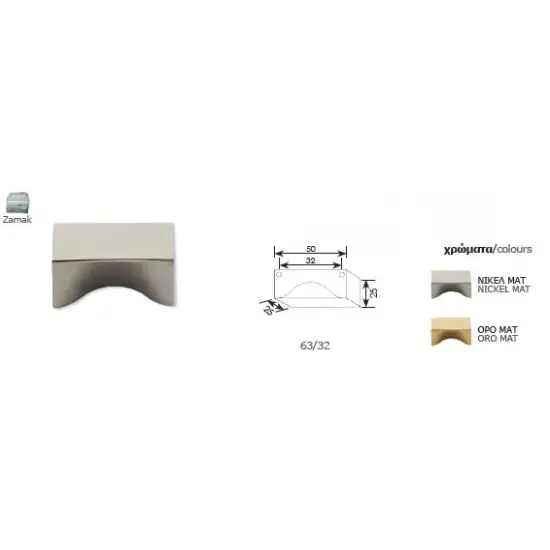 Πομολάκια Επίπλων Νο 63/32  ZOGOMETAL+ΔΩΡΟ ΚΟΠΤΗΣ ΒΙΔΩΝ