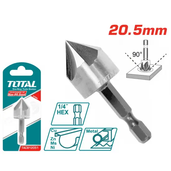 TOTAL ΦΡΕΖΟΤΡΥΠΑΝΟ ΜΕΤΑΛΛΟΥ 20.5mm (TAC812051)