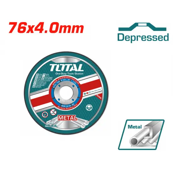TOTAL ΔΙΣΚΟΣ ΛΕΙΑΝΣΕΩΣ ΜΕΤΑΛΛΟΥ 76mm X 4mm ΓΙΑ TAGLI76017 / TAGLI207625E (TAC30276)