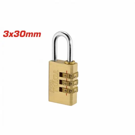 TOTAL 3ψηφιο ΟΡΕΙΧΑΛΚΙΝΟ ΛΟΥΚΕΤΟ ΣΥΝΔΥΑΣΜΟΥ 30mm (TBCK37303)