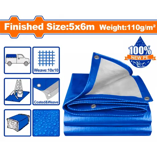 WADFOW ΜΟΥΣΑΜΑΣ ΑΔΙΑΒΡΟΧΟΣ 110gr/m2 5X6m (WTQ1856)
