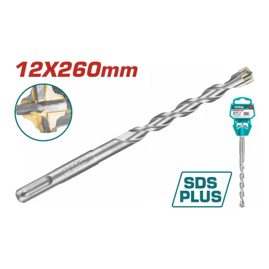 TOTAL ΔΙΑΜΑΝΤΟΤΡΥΠΑΝΟ SDS-PLUS ΤΕΤΡΑΚΟΠΟ S4L 12 X 260mm (TAC311203C)