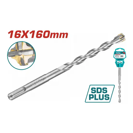 TOTAL ΔΙΑΜΑΝΤΟΤΡΥΠΑΝΟ SDS-PLUS ΤΕΤΡΑΚΟΠΟ S4L 16 X 160mm (TAC311601C)