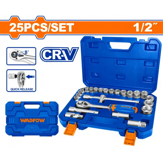WADFOW ΚΑΣΕΤΙΝΑ ΚΑΡΥΔΑΚΙΑ 1/2" 25ΤΕΜ (WST2D25)