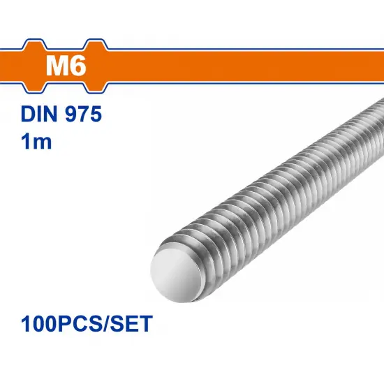 WADFOW ΝΤΙΖΑ-ΟΛΟΠΑΣΟ ΓΑΛΒΑΝΙΖΕ 4.8 DIN975 6mm / 1m (WXSZ306)
