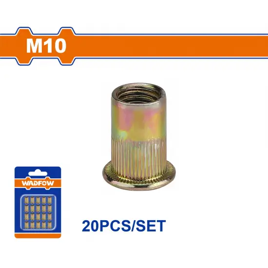 WADFOW ΠΡΙΤΣΙΝΙΑ ΣΙΔΗΡΟΥ ΜΕ ΣΠΕΙΡΩΜΑ 10mm 20ΤΕΜ (WRE1K1A)