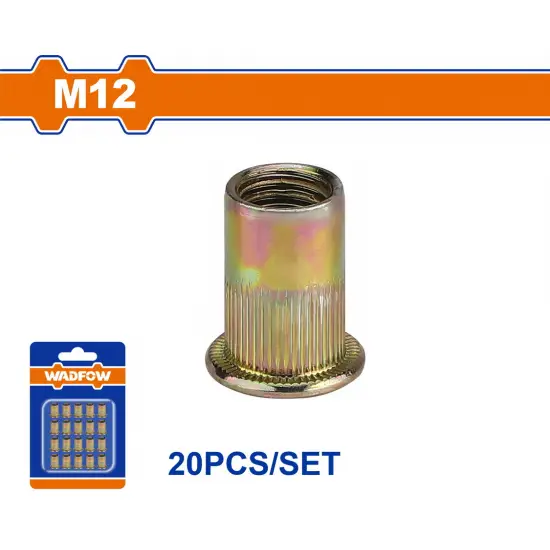 WADFOW ΠΡΙΤΣΙΝΙΑ ΣΙΔΗΡΟΥ ΜΕ ΣΠΕΙΡΩΜΑ 12mm 20ΤΕΜ (WRE1K1C)
