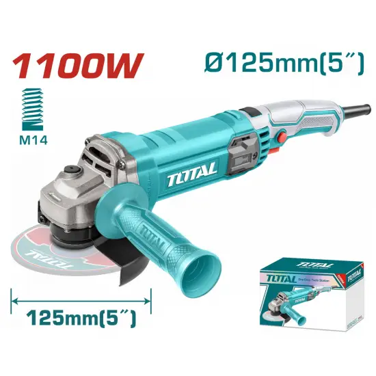 TOTAL ΕΠΑΓΓ. ΓΩΝΙΑΚΟΣ ΛΕΙΑΝΤΗΡΑΣ 1.100W - 125mm (TG11012556E)